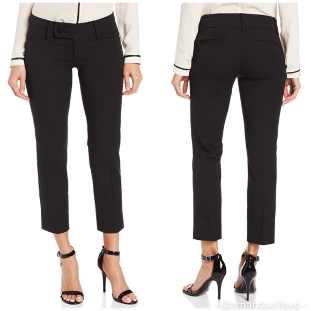 Lilly Pulitzer black stretch capri crop slight flare pants 8